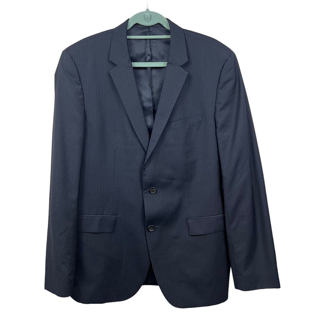 BOSS Hugo Boss The‎ Jam 75/Sharp3_1 Blazer Suit Vented Pinstripe Navy Men Sz 42L